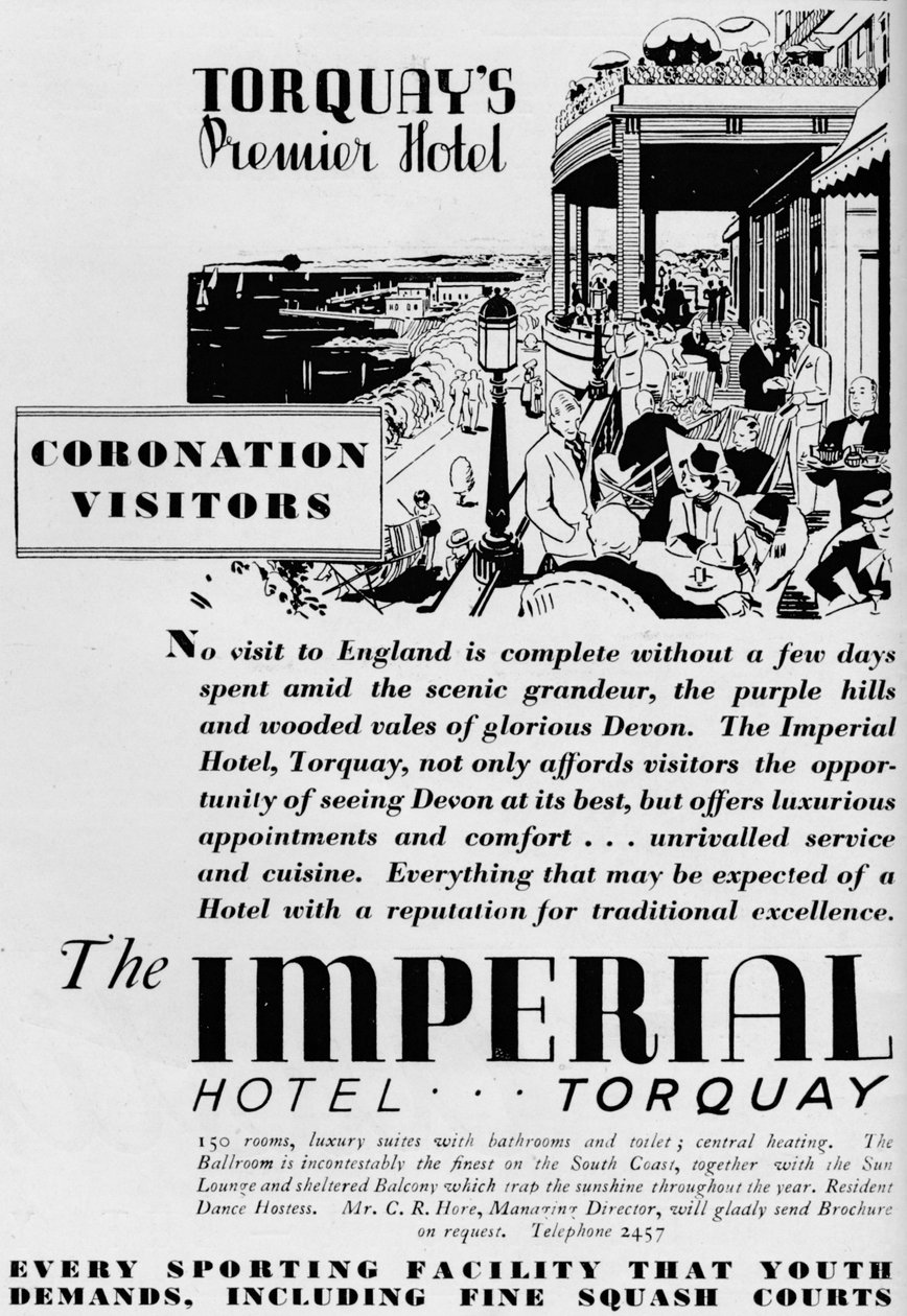 Hotel Imperial, Torquay, 1937 autorstwa Unbekannt