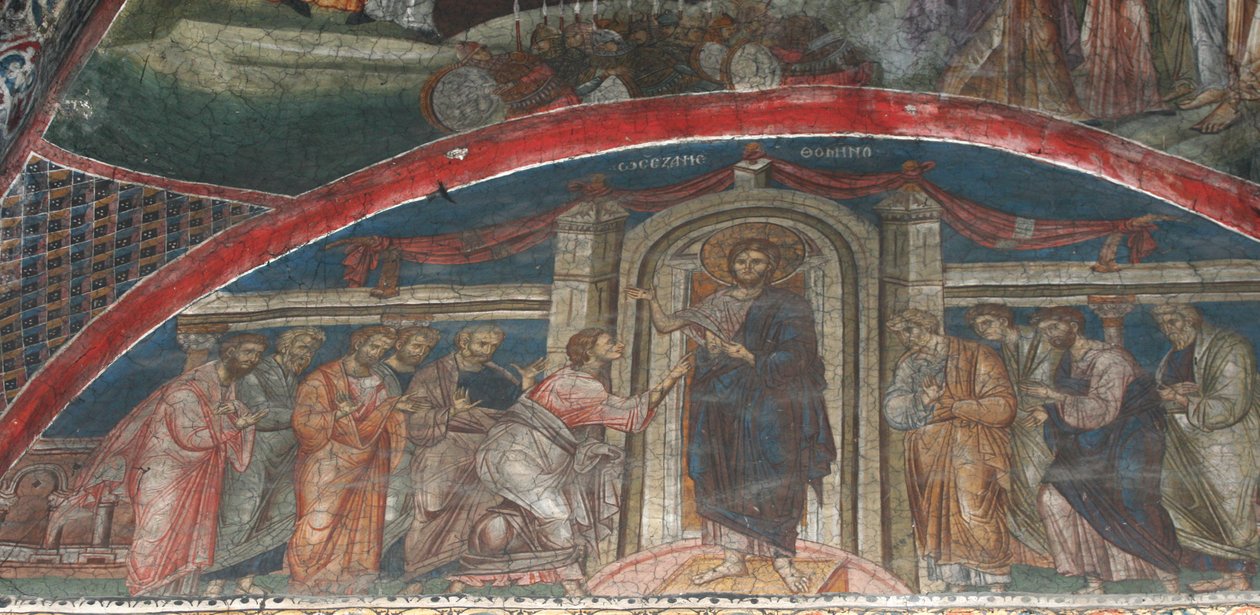 Niedowierzanie św. Tomasza, ok. 1350 autorstwa Unbekannt