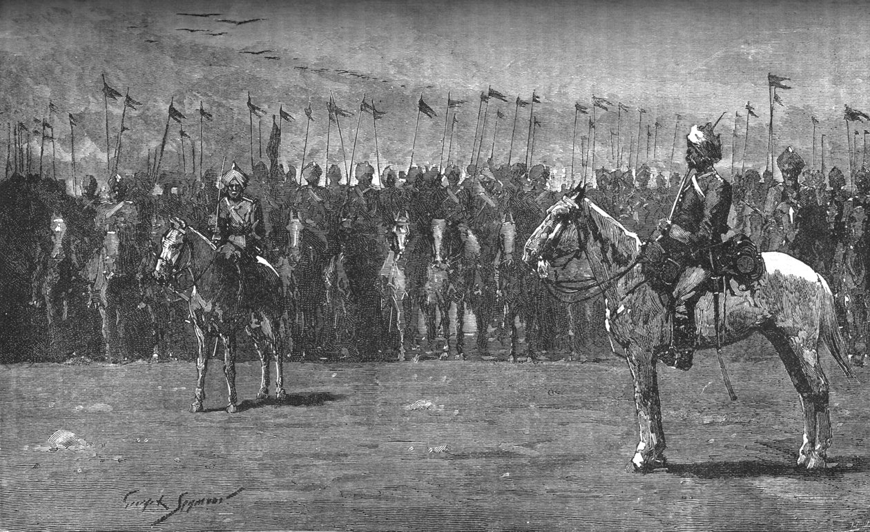 Kontyngent indyjski – trzynasty ułanów bengalskich, ok. 1882 r. autorstwa Unbekannt