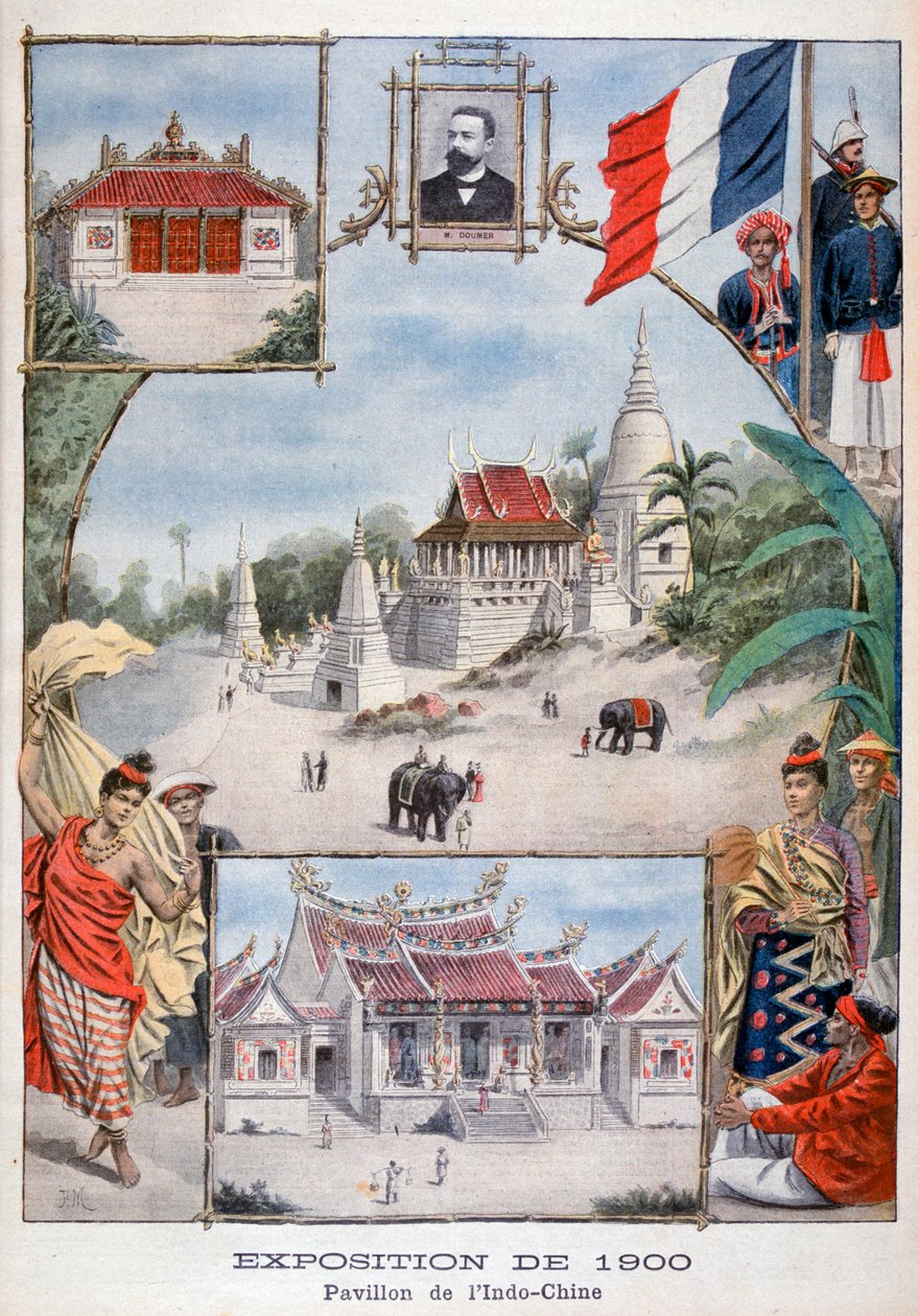 Pawilon Indochin na Wystawie Powszechnej 1900, Paryż, 1900 autorstwa Unbekannt