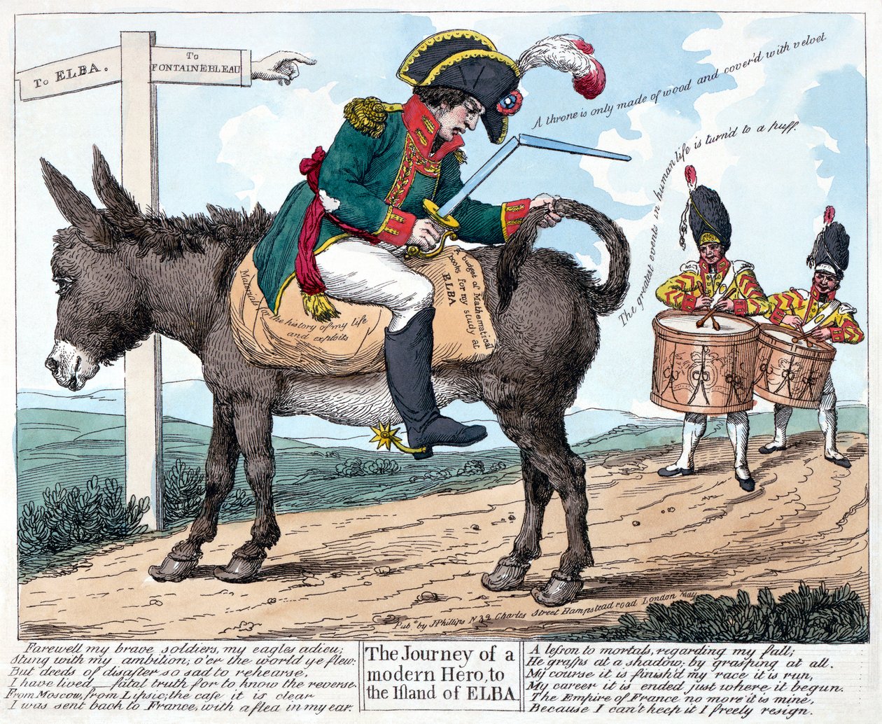 Podróż współczesnego bohatera na wyspę Elba, 1814. autorstwa Unbekannt