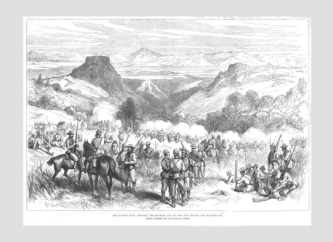 Wojna Kaffirów - Wypędzanie Kaffirów z Żelaznej Góry i Waterkloof, 1878. autorstwa Unbekannt
