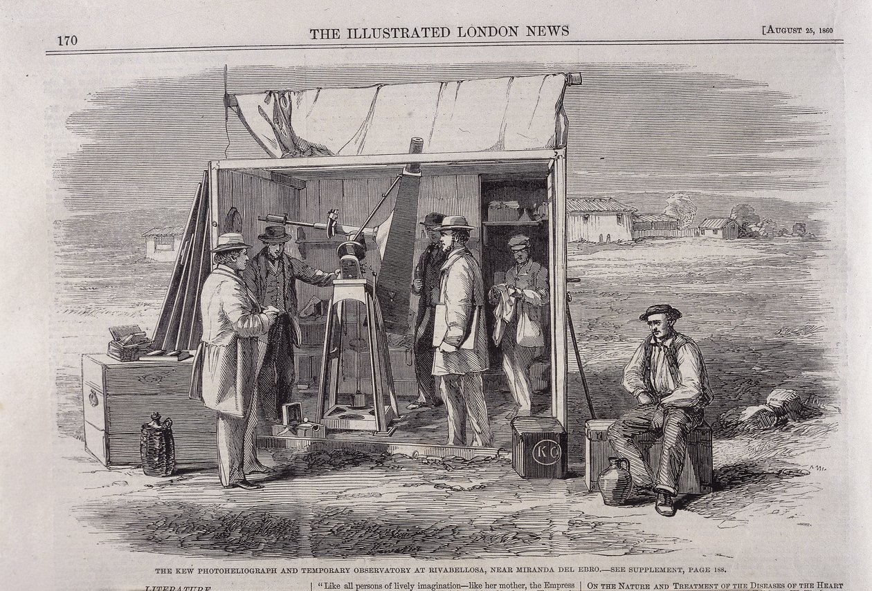 Heliograf z Kew używany podczas wyprawy na zaćmienie do Hiszpanii, 1860 r autorstwa Unbekannt