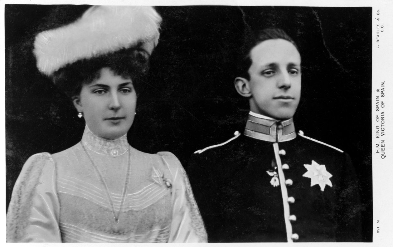 Król i królowa Hiszpanii, c1900-c1910s autorstwa Unbekannt