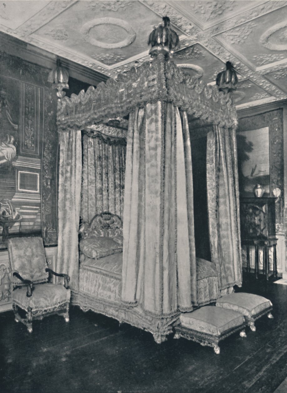 Sypialnia Królów w Knole. Łóżko wykonane dla Jakuba I, 1928 autorstwa Unbekannt