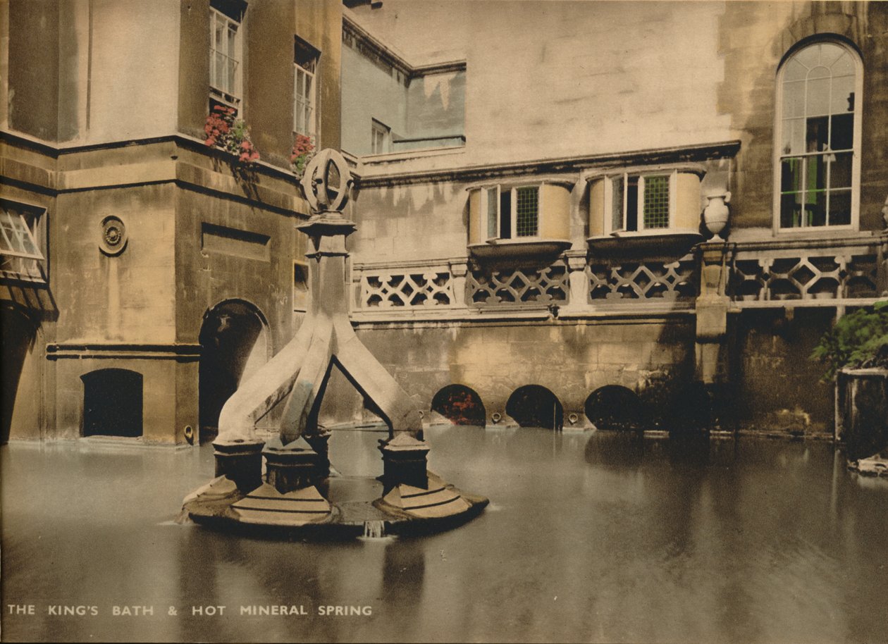 Kąpiel królewska i gorące źródło mineralne, Bath, Somerset, ok. 1925 autorstwa Unbekannt