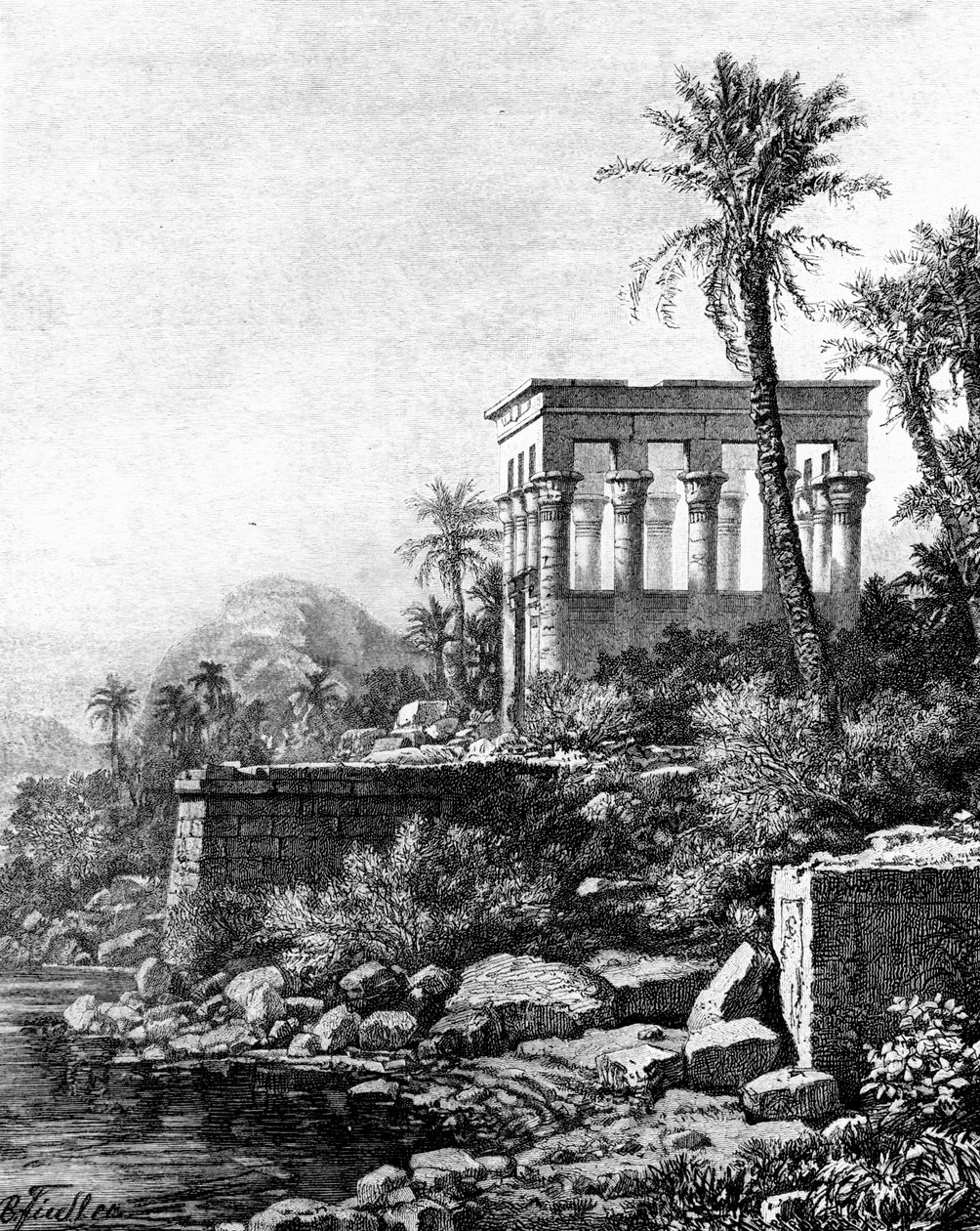 Kiosk, Świątynia Philae, Egipt, 1881 r. autorstwa Unbekannt