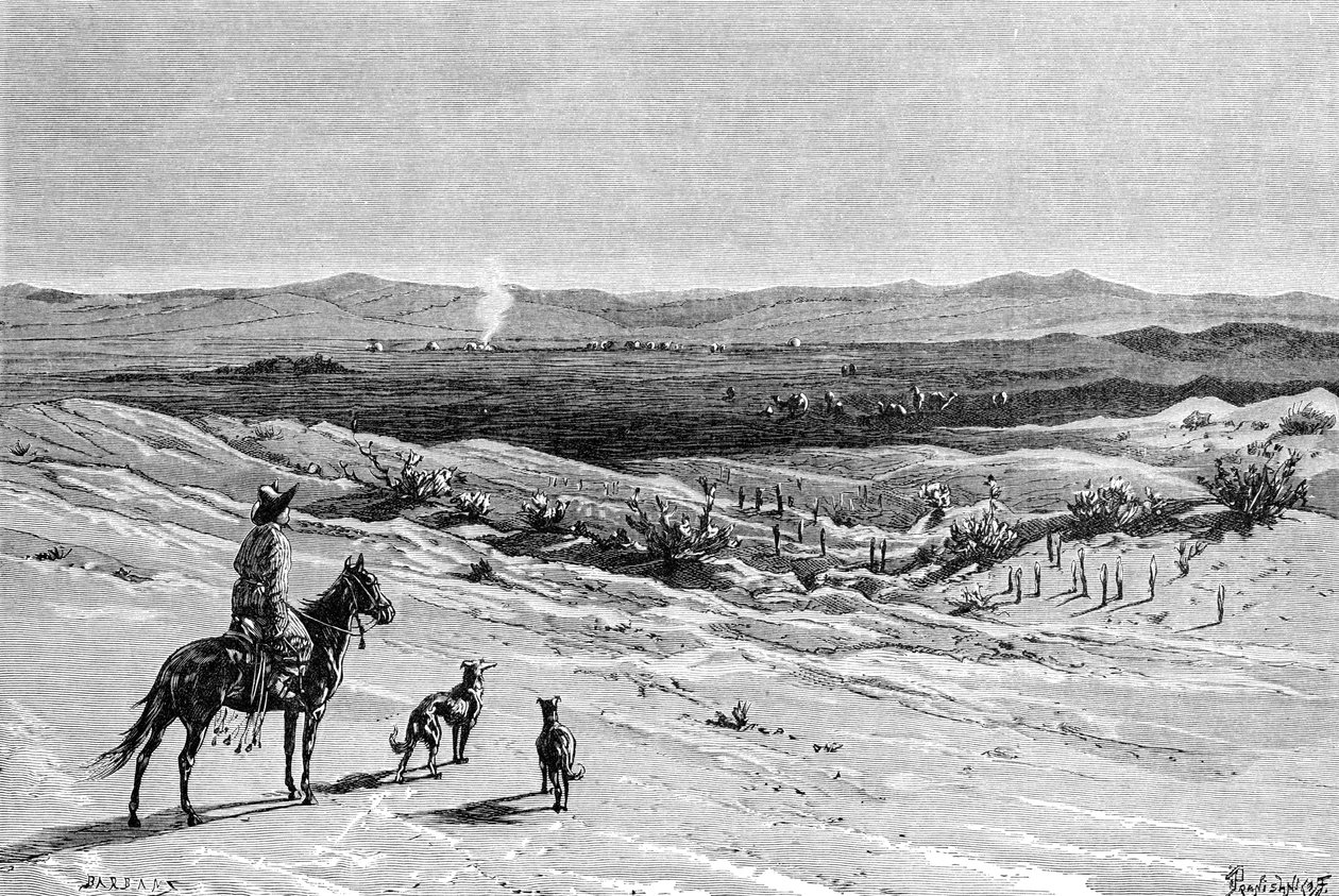 Pustynia Kizil-Kum, Studnie Dussibal, Azja, 1895 autorstwa Unbekannt