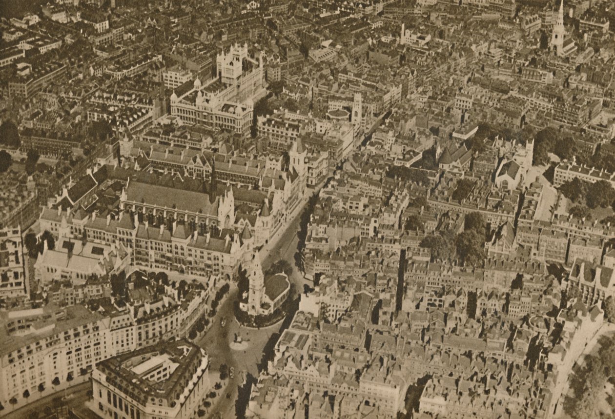 The Lair of the Law, jak niewielu londyńczyków kiedykolwiek to widziało: Świątynia i sądy sprawiedliwości, c1935. autorstwa Unbekannt