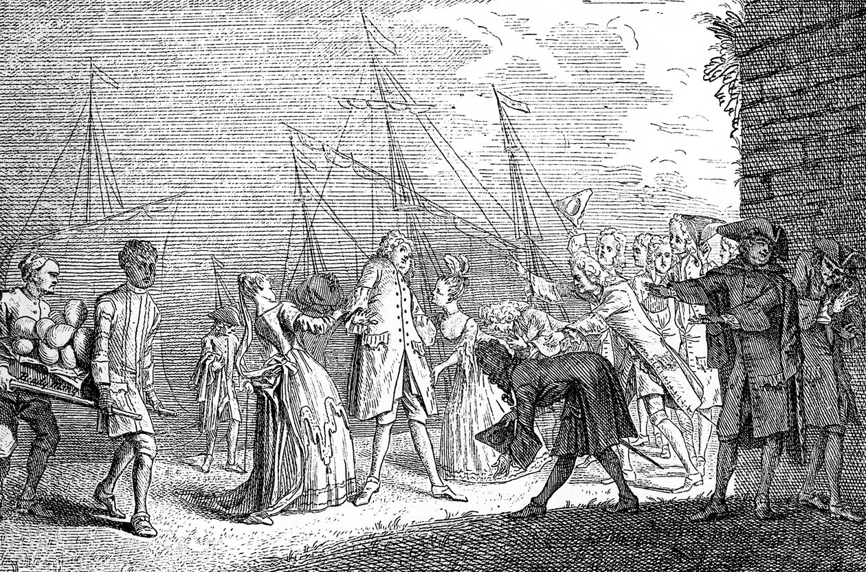 Lądowanie Senesino, 1720 autorstwa Unbekannt