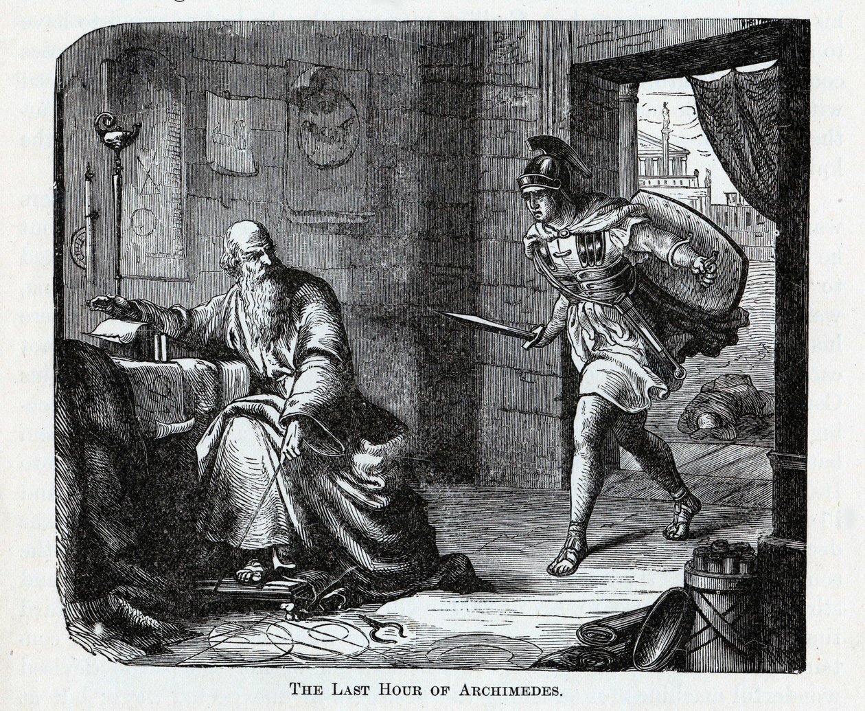 Ostatnia godzina Archimedesa, 1882 r. autorstwa Unbekannt