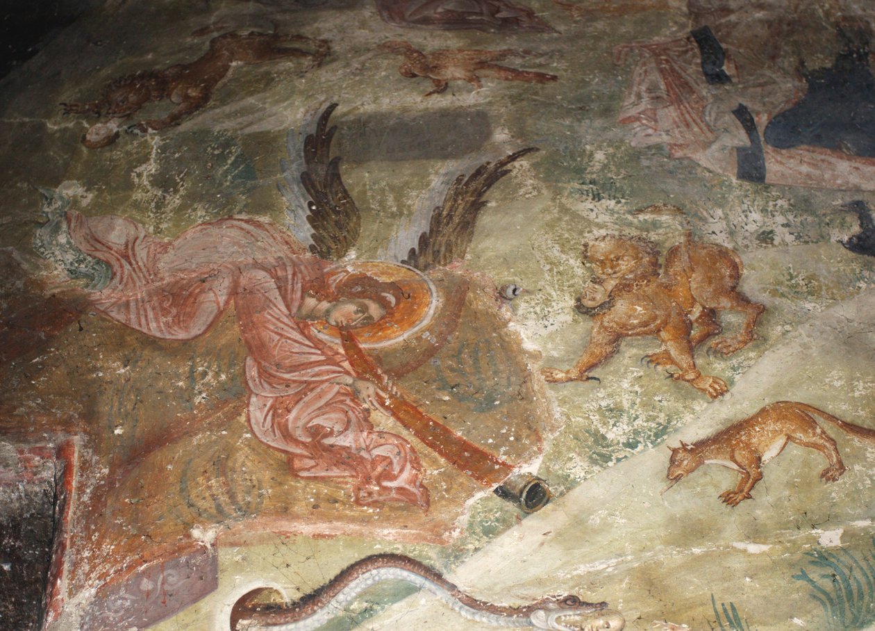 Sąd Ostateczny. Szczegół: ziemia wydała swoich zmarłych, 1321-1322 autorstwa Unbekannt