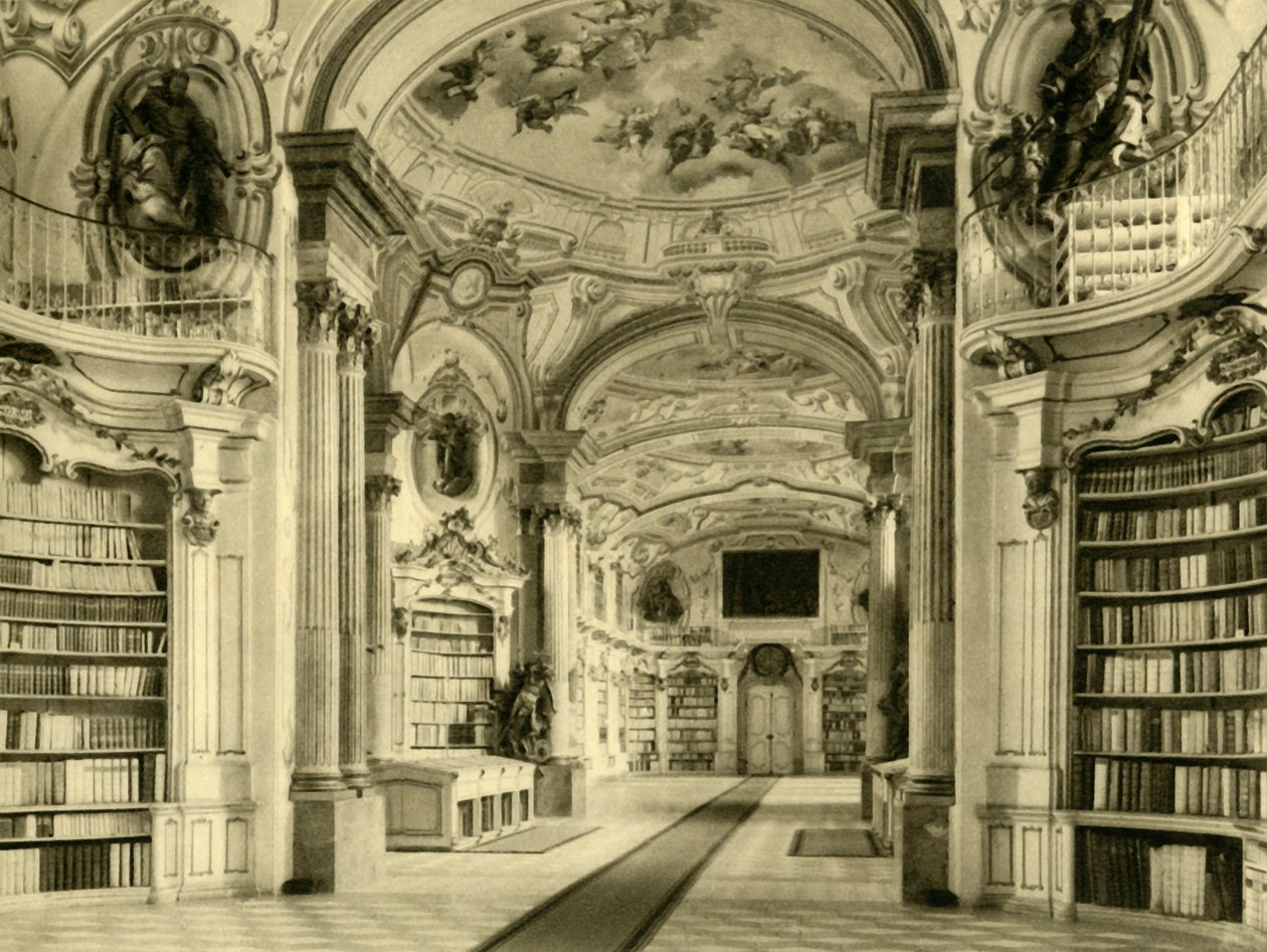 Biblioteka, Opactwo Admont, Austria, ok. 1935. autorstwa Unbekannt