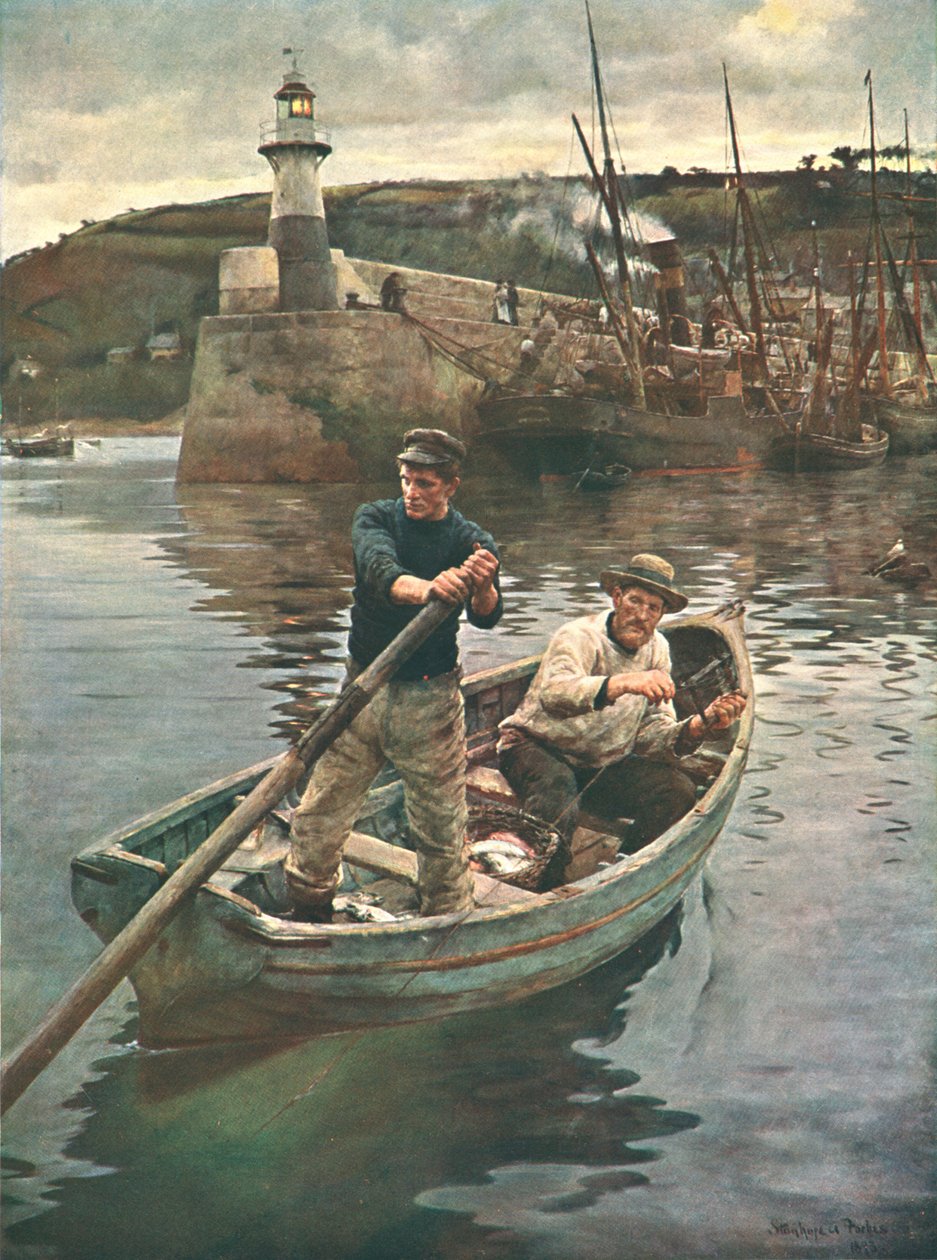 Latarnia morska Newlyn, Kornwalia, 1893, c1902. autorstwa Unbekannt