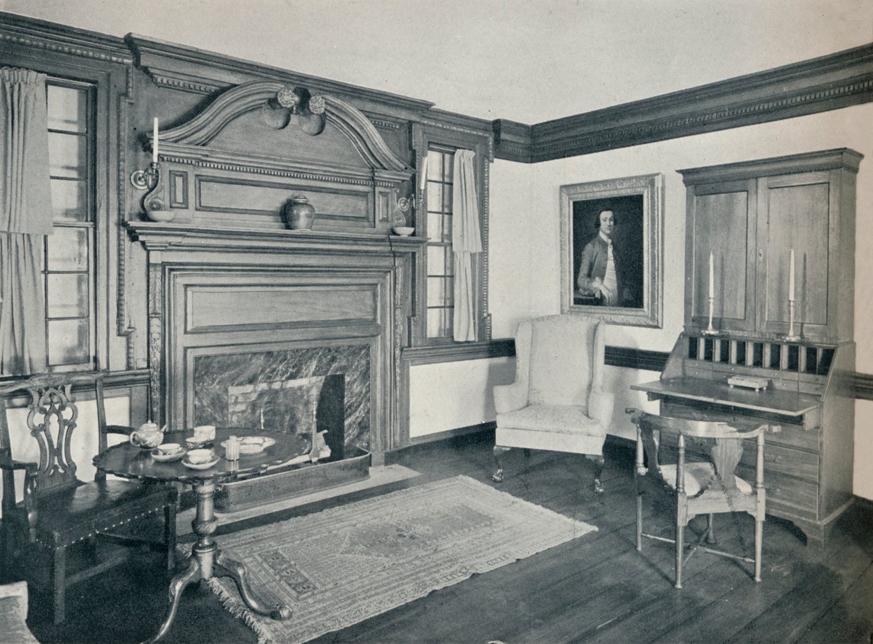 Salon Domu Francisa Corbina w Edenton, zbudowany w latach 1758, 1930 autorstwa Unbekannt