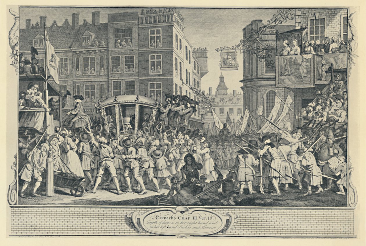 Pokaz Lordów Burmistrzów. Z serii „Przemysł i bezczynność”, 1747, 1920 autorstwa Unbekannt