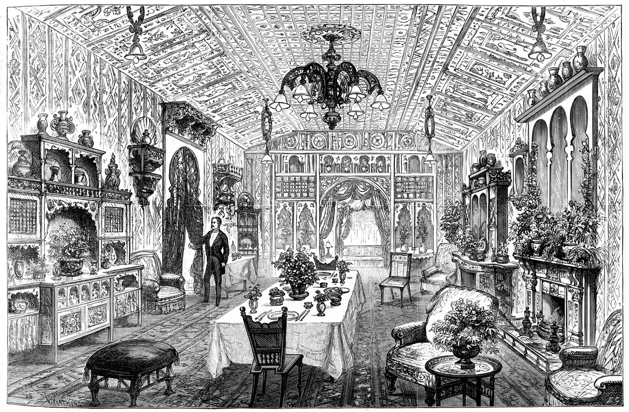 Jadalnia w Ratuszu, Birmingham, West Midlands, 1887 autorstwa Unbekannt