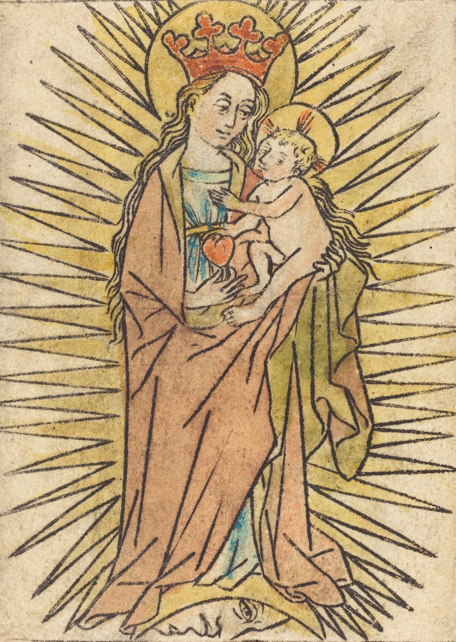 Madonna z Dzieciątkiem z Gruszką, ok. 1930 r. 14401460. autorstwa Unbekannt