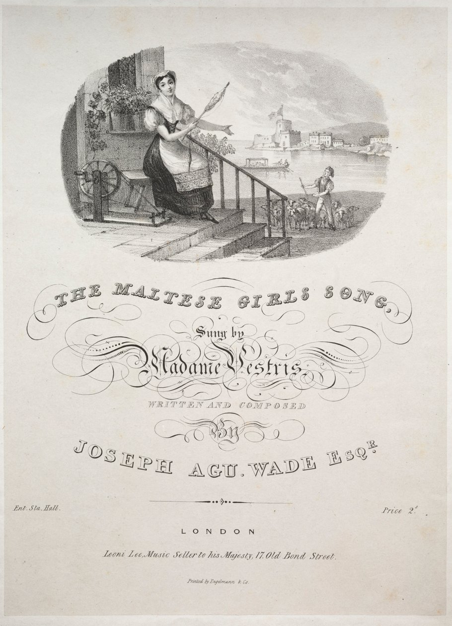 Piosenka maltańskich dziewcząt, 1800. autorstwa Unbekannt