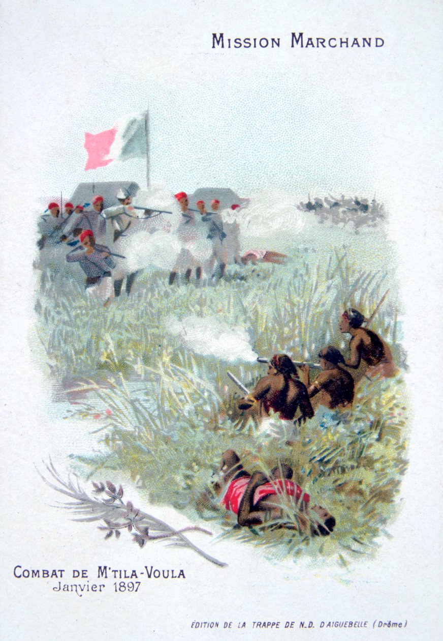 Wyprawa Marchand: walka w Mtila Voula, styczeń 1897 autorstwa Unbekannt