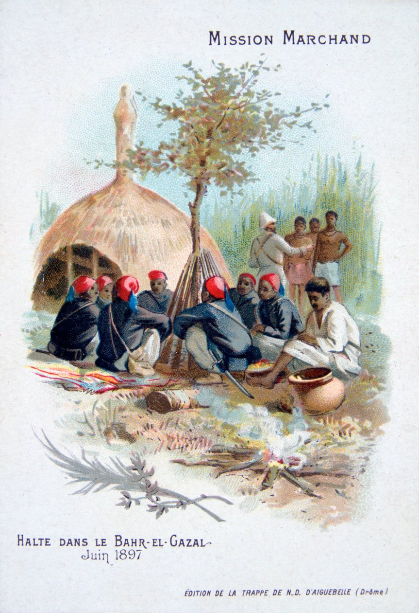 Wyprawa Marchand: odpoczynek w Bahr-el-Gazal, Sudan, czerwiec 1897 autorstwa Unbekannt