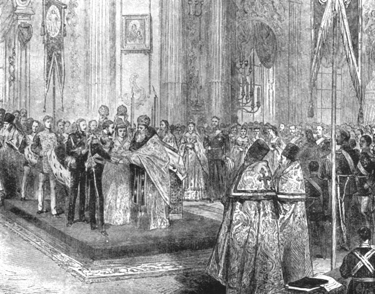 Małżeństwo księcia Edynburga z Wielką Księżną Marią Aleksandrowną... 1874, 1901. autorstwa Unbekannt