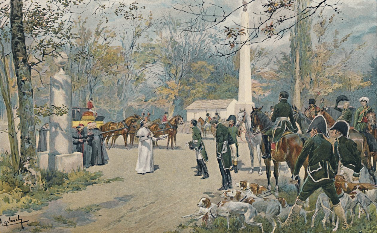 Spotkanie Napoleona i Piusa VII w Fontainebleau, 1813, 1896 autorstwa Unbekannt