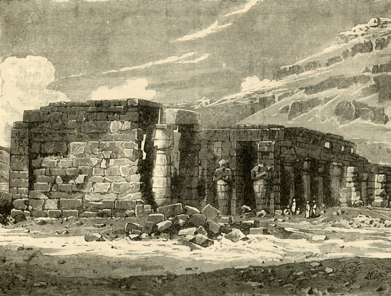 Memnonium w Tebach, 1890. autorstwa Unbekannt