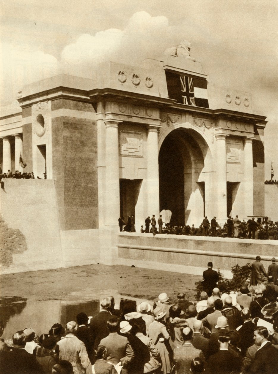 Odsłonięcie Bramy Menin, Ypres, Belgia, 24 lipca 1927, 1935. autorstwa Unbekannt