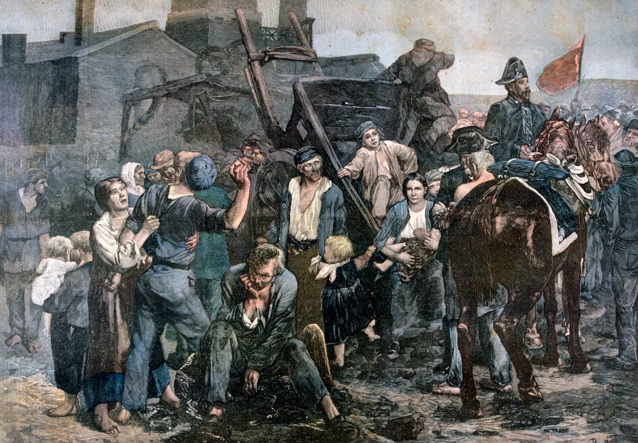 Strajk górników w Carmaux, 1892 autorstwa Unbekannt