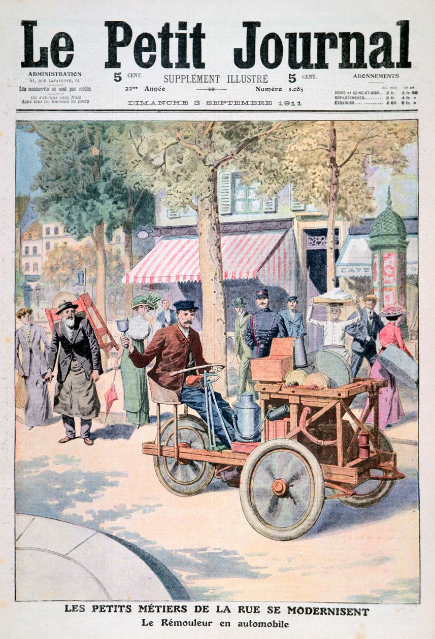 Modernizacja handlarzy ulicznych: wóz szlifierski, 1911 autorstwa Unbekannt