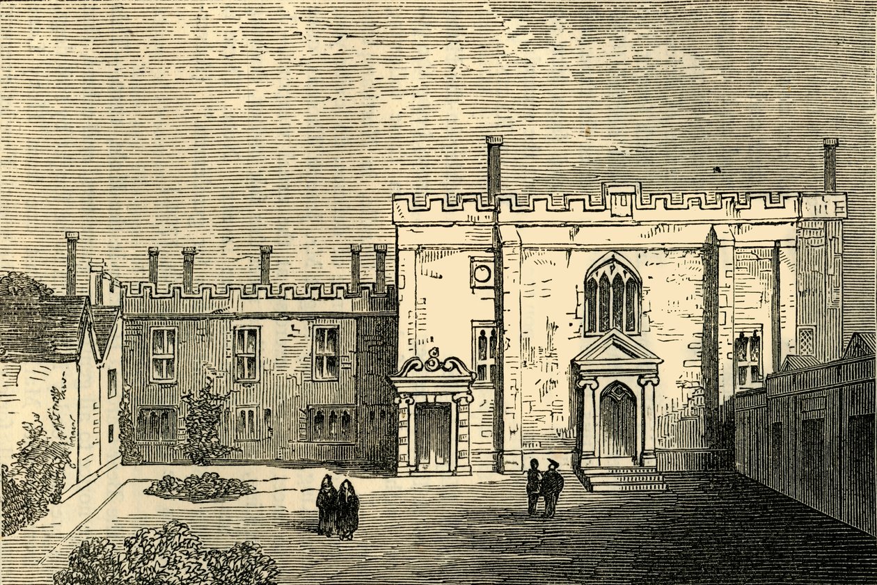 Klasztor św. Jana Jerozolimskiego, Clerkenwell - Kaplica od południa, ok. 1872 r. autorstwa Unbekannt