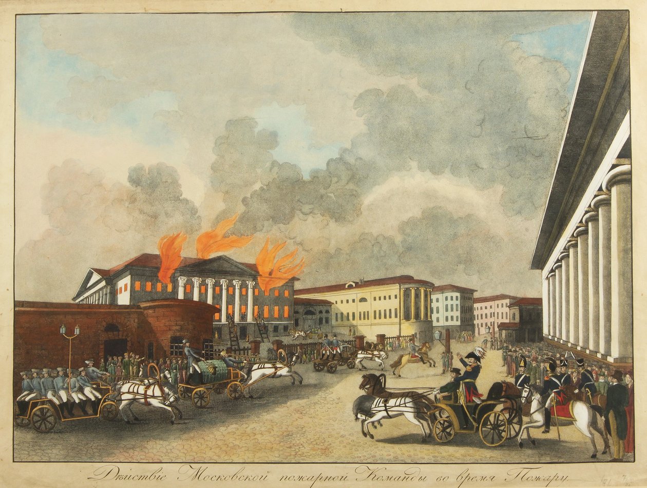 Moskiewscy strażacy, 1810 autorstwa Unbekannt