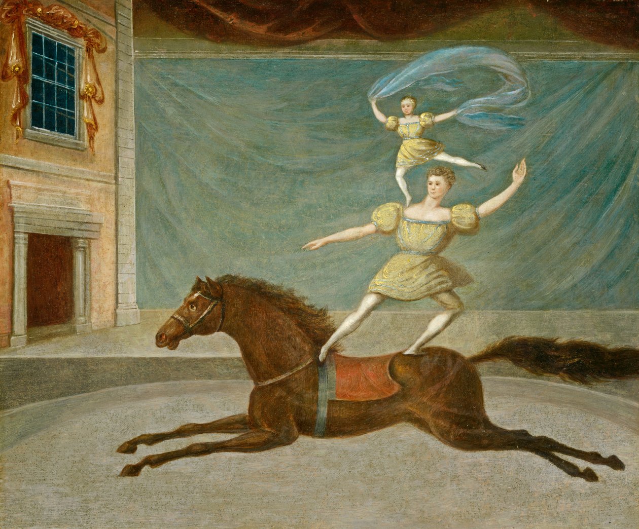 Konni akrobaty, 1825 lub później. autorstwa Unbekannt