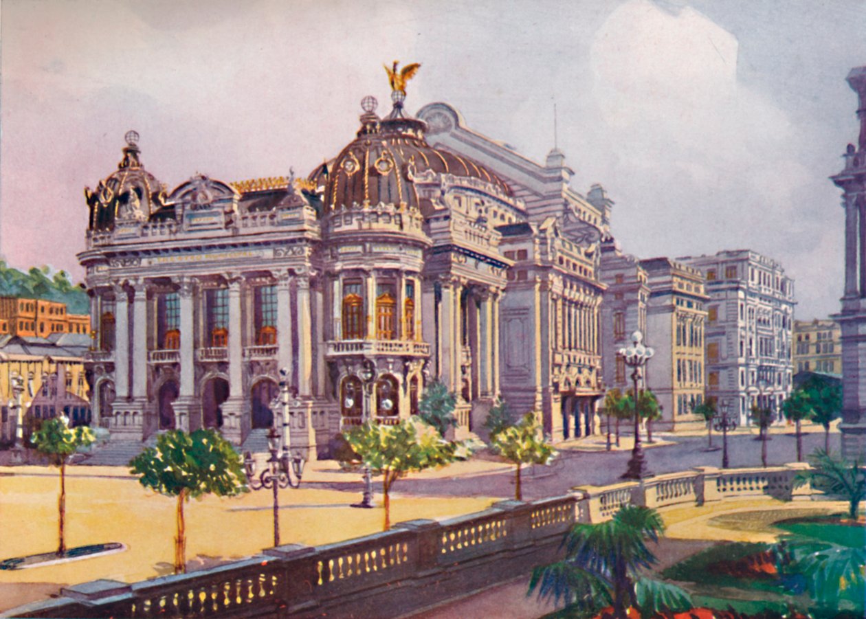 Teatr Miejski, Avenida Rio Branco, 1914 autorstwa Unbekannt