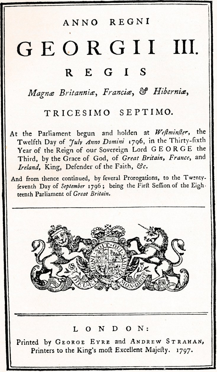 Ustawa o buncie, 1797, 1934 autorstwa Unbekannt