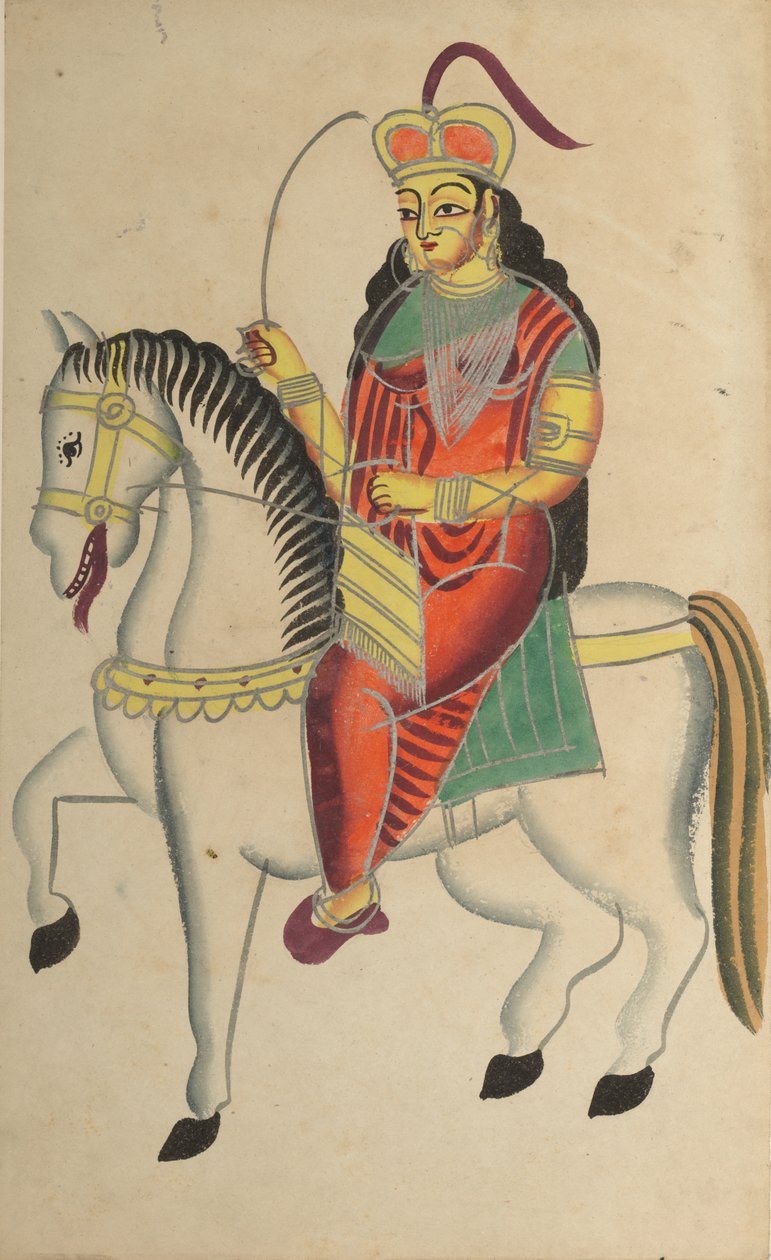 Bunt bohaterki Rani Lakshmi Bai z Jhansi, XIX wiek. autorstwa Unbekannt