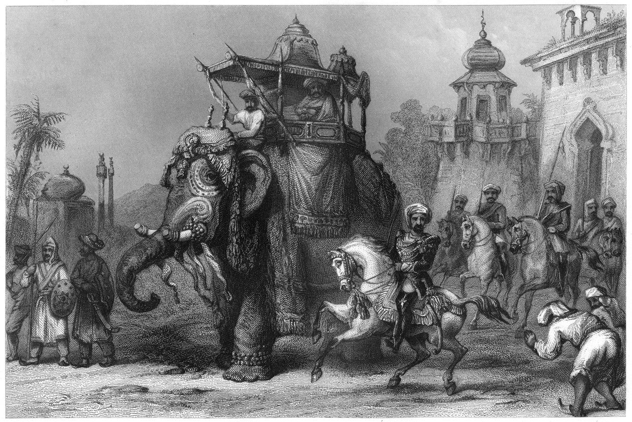 Nana Sahib ze swoją eskortą, ok. 1860 r. autorstwa Unbekannt