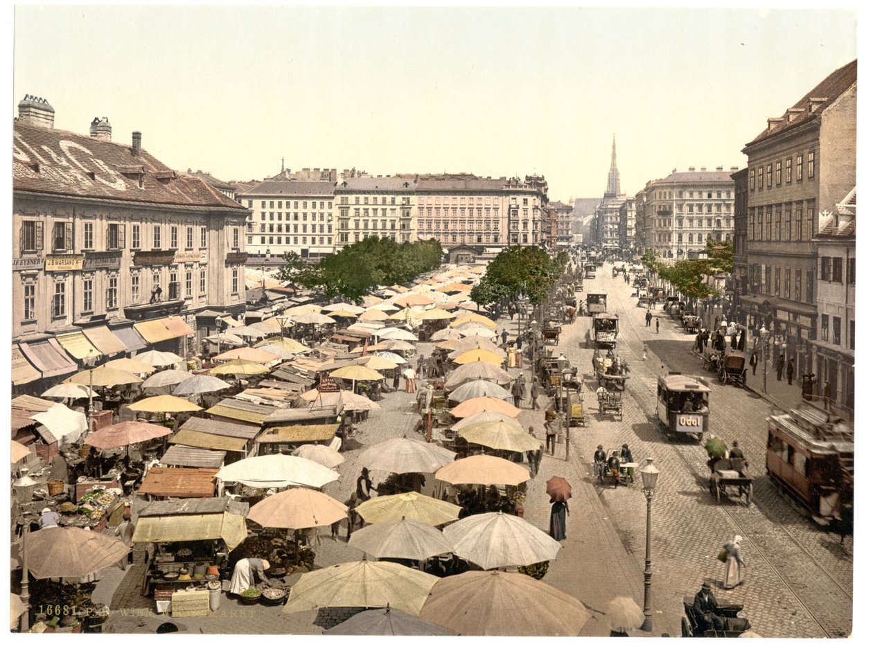 Naschmarkt, Wiedeń autorstwa Unbekannt