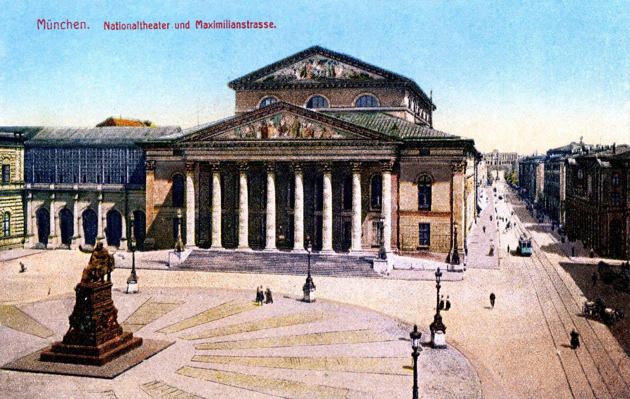 Teatr Narodowy i Maximilian Strasse, Monachium, Niemcy, 1925 autorstwa Unbekannt