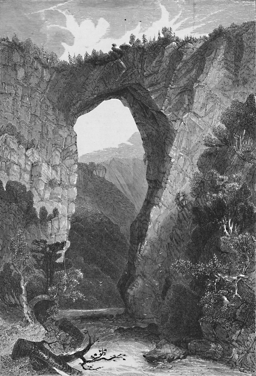 Naturalny most, Wirginia, 1883 r. autorstwa Unbekannt