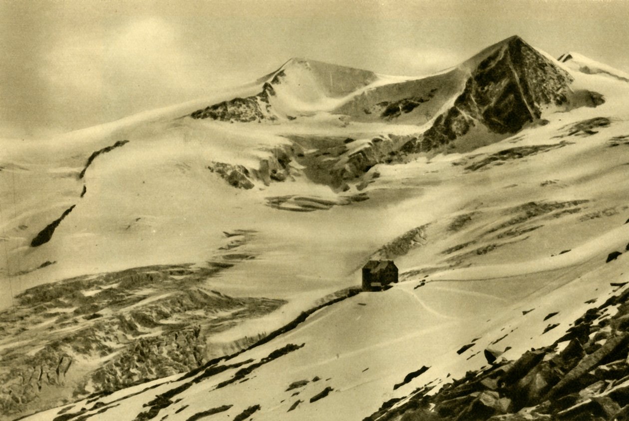 Neue Prager Hütte, góra Grossvenediger, Tyrol, Austria, c1935. autorstwa Unbekannt
