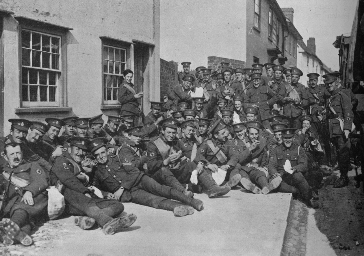 Nowa Armia w trakcie szkolenia: Odpoczynek przy drodze, 1915 autorstwa Unbekannt