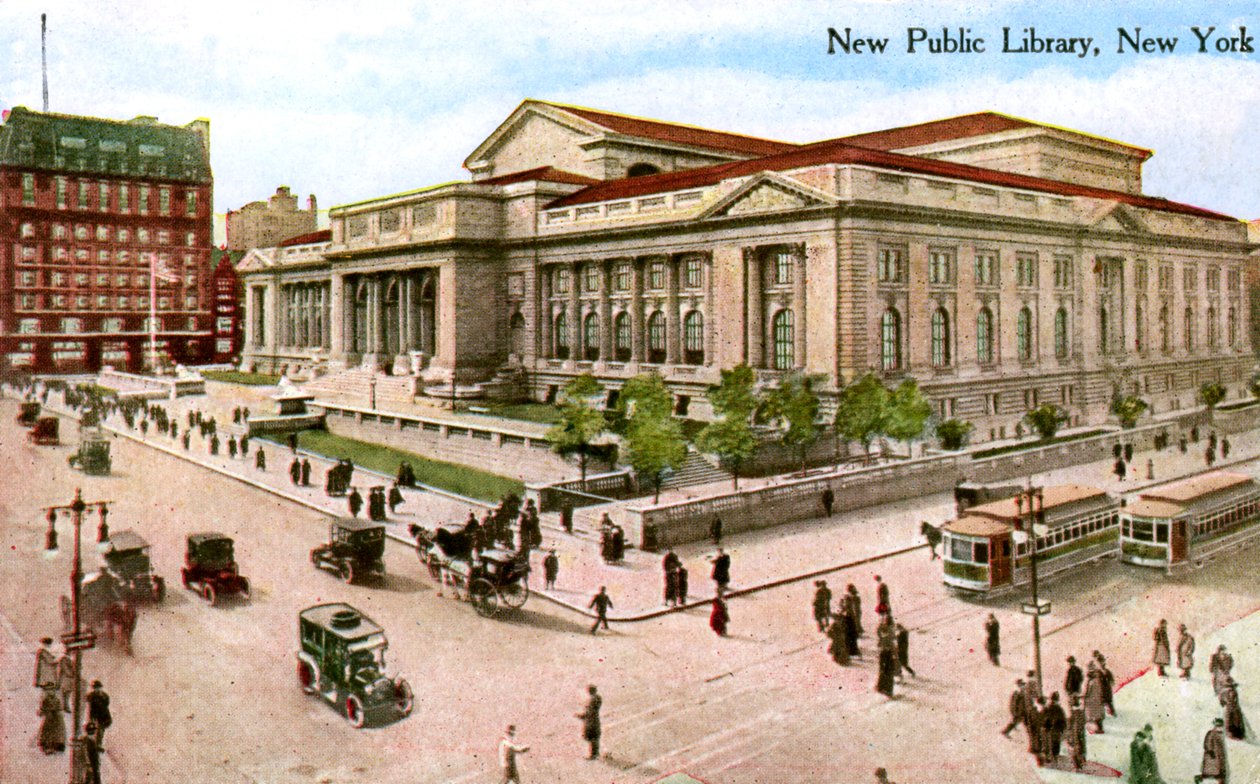 Nowa Biblioteka Publiczna, Nowy Jork, USA, 1910 r. autorstwa Unbekannt