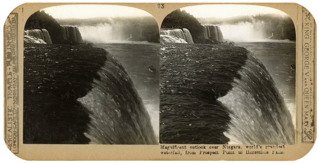 Wodospad Niagara, od Prospect Point do Horseshoe Falls, koniec XIX wieku autorstwa Unbekannt