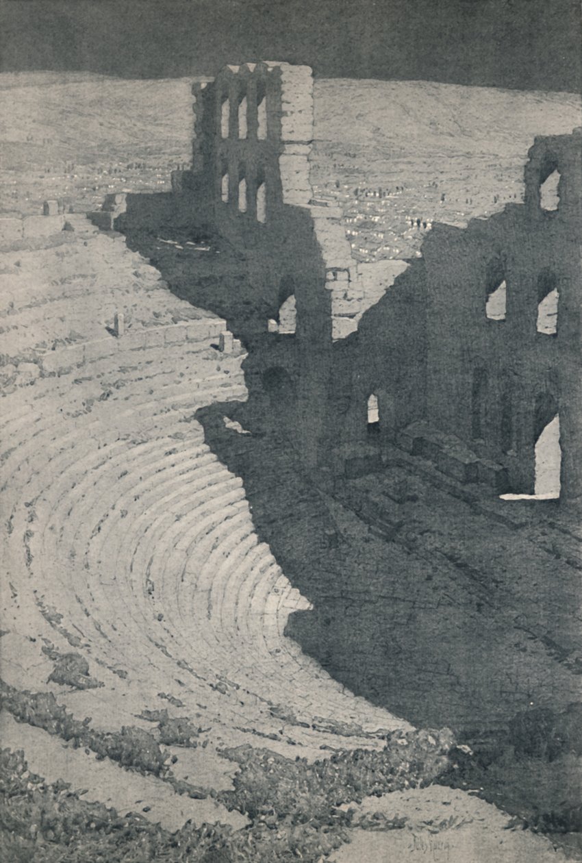 Odeum Heroda Attyka w Atenach, 1913 autorstwa Unbekannt