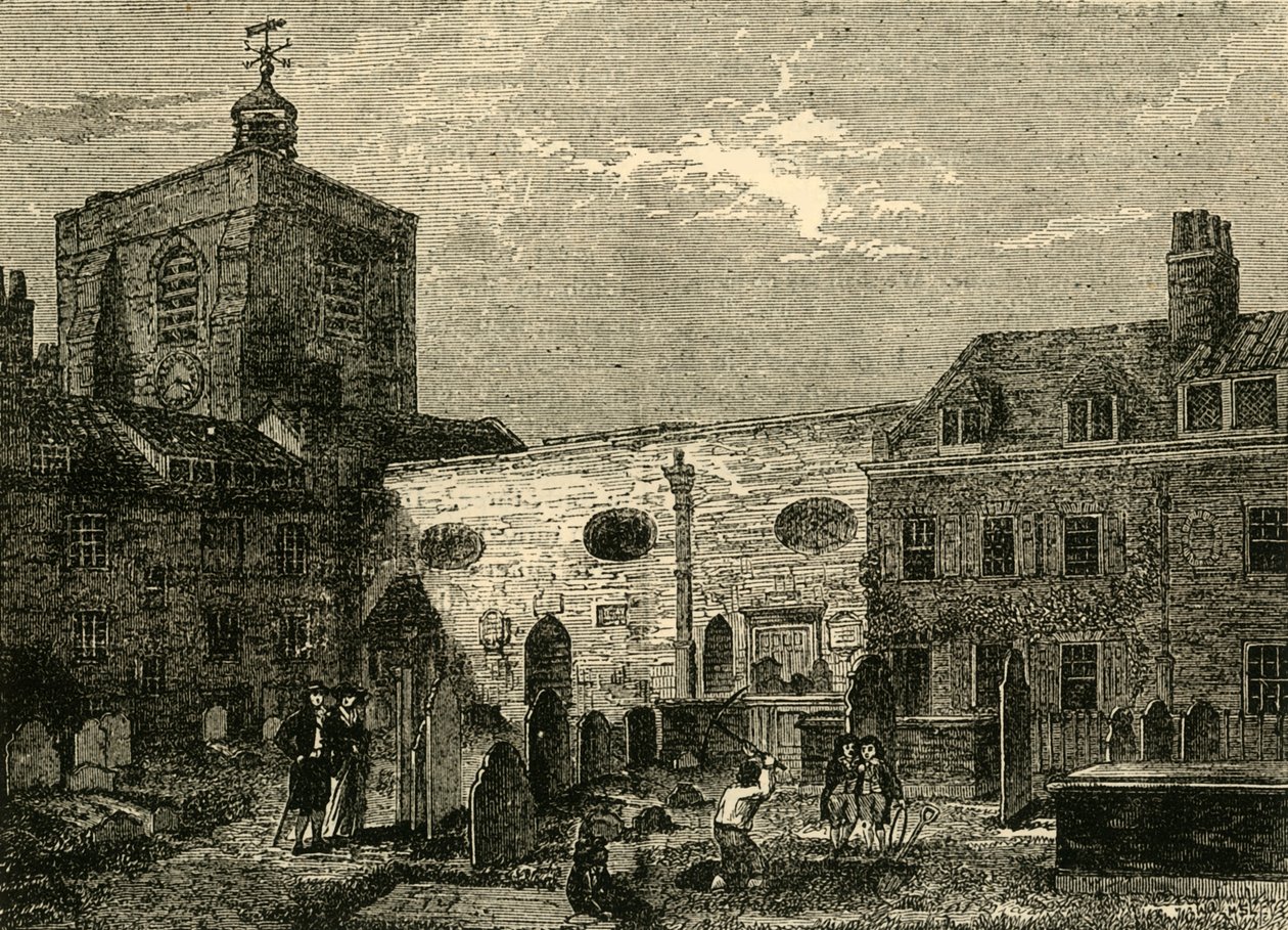 Stary kościół św. Jakuba, Clerkenwell, ok. 1872 r. autorstwa Unbekannt