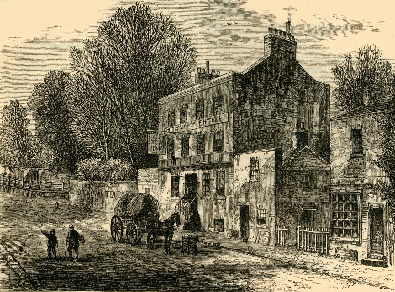 Old Crown Inn, Highgate, 1830, c1876. autorstwa Unbekannt