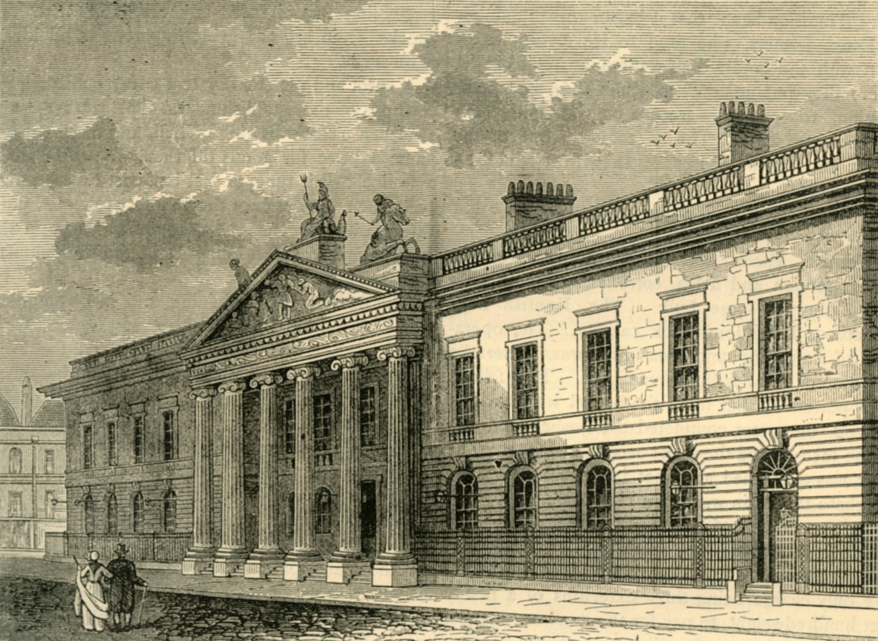 Old India Office, Leadenhall Street w 1803 r., ok. 1872 r. autorstwa Unbekannt
