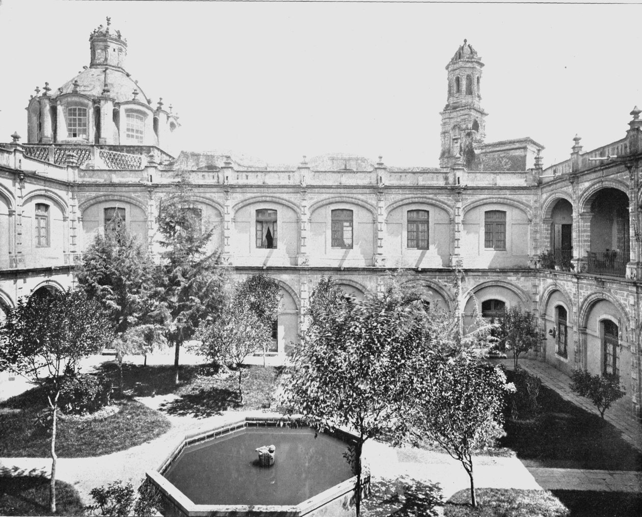 Stary klasztor San Hipolito, Meksyk, Meksyk, ok. 1900. autorstwa Unbekannt